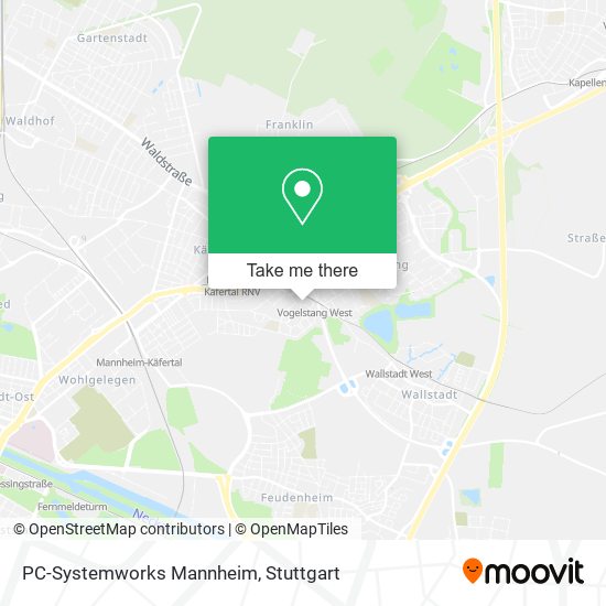 PC-Systemworks Mannheim map
