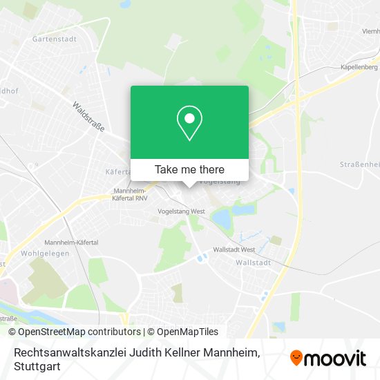 Rechtsanwaltskanzlei Judith Kellner Mannheim map