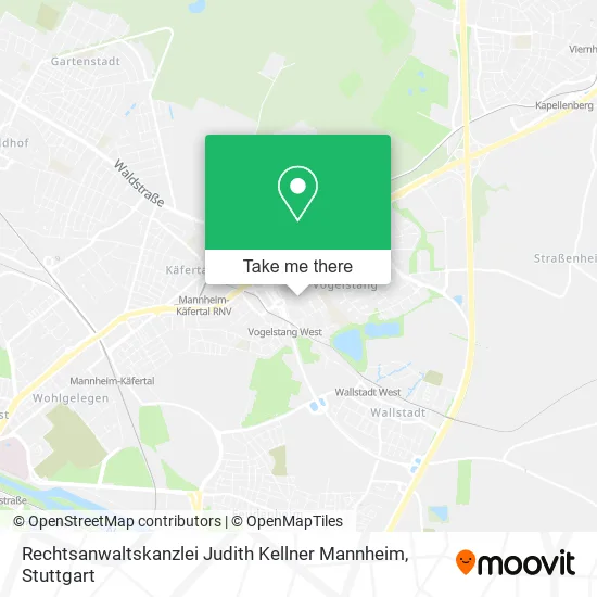 Карта Rechtsanwaltskanzlei Judith Kellner Mannheim