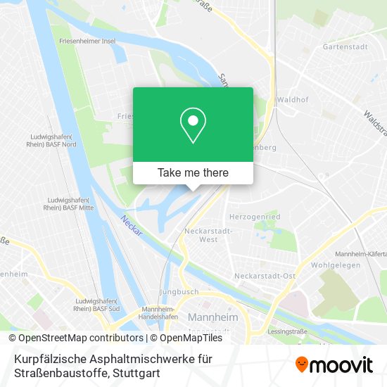Карта Kurpfälzische Asphaltmischwerke für Straßenbaustoffe