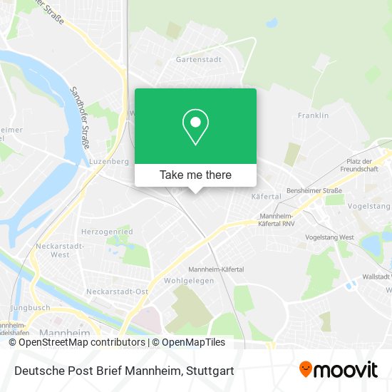 Карта Deutsche Post Brief Mannheim