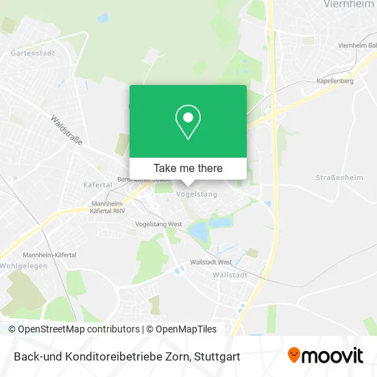 Карта Back-und Konditoreibetriebe Zorn