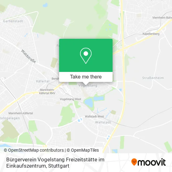 Карта Bürgerverein Vogelstang Freizeitstätte im Einkaufszentrum
