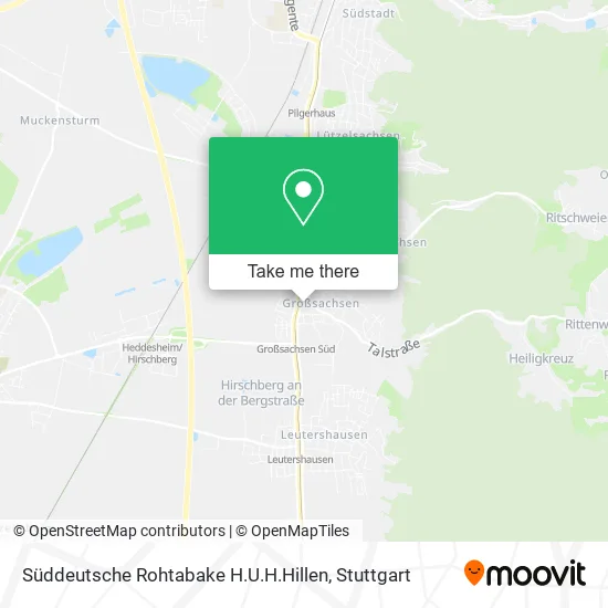 Карта Süddeutsche Rohtabake H.U.H.Hillen