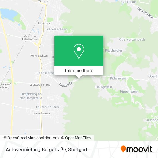 Карта Autovermietung Bergstraße