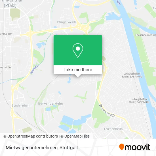 Карта Mietwagenunternehmen