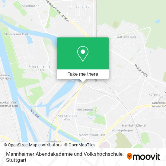 Карта Mannheimer Abendakademie und Volkshochschule