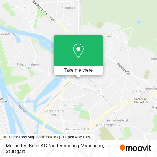 Карта Mercedes-Benz AG Niederlassung Mannheim