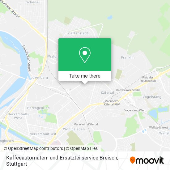 Карта Kaffeeautomaten- und Ersatzteilservice Breisch