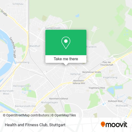 Health and Fitness Club map