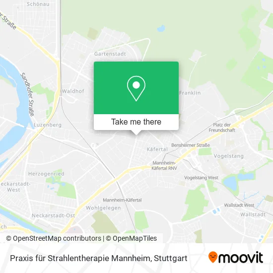 Карта Praxis für Strahlentherapie Mannheim