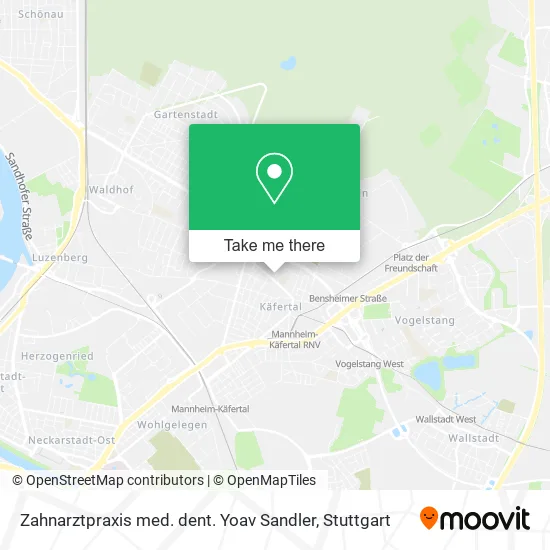 Карта Zahnarztpraxis med. dent. Yoav Sandler