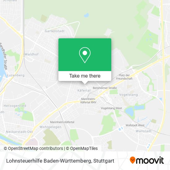 Карта Lohnsteuerhilfe Baden-Württemberg