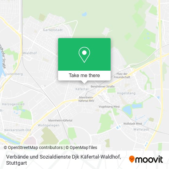 Карта Verbände und Sozialdienste Djk Käfertal-Waldhof