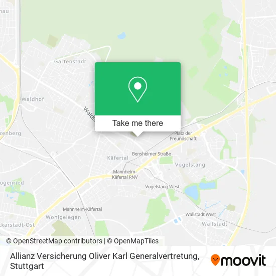 Карта Allianz Versicherung Oliver Karl Generalvertretung