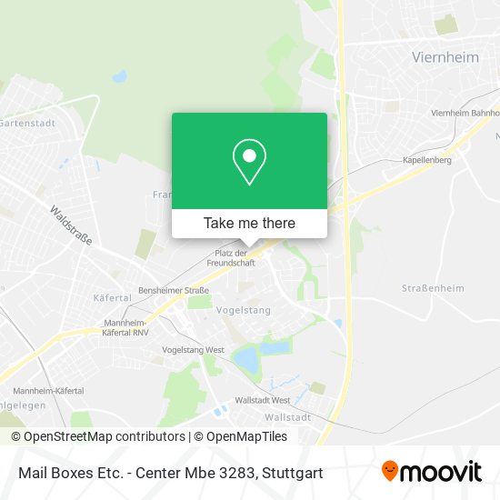 Mail Boxes Etc. - Center Mbe 3283 map