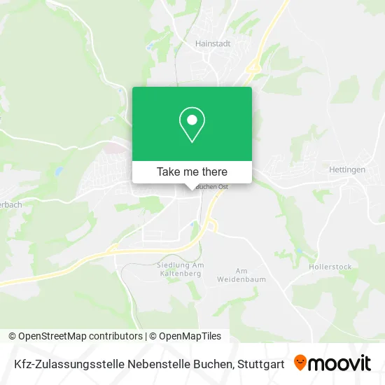 Карта Kfz-Zulassungsstelle Nebenstelle Buchen