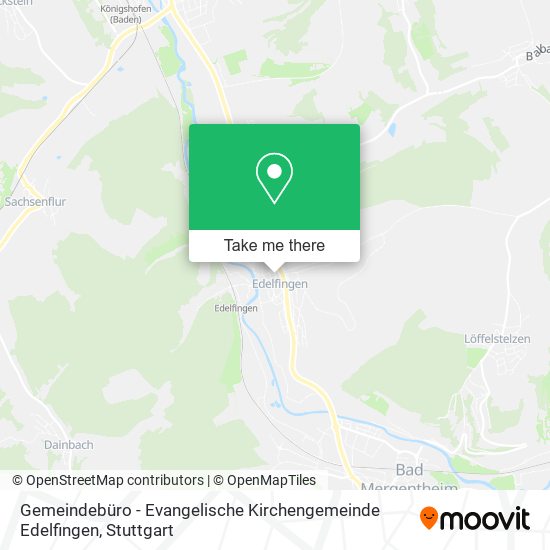 Gemeindebüro - Evangelische Kirchengemeinde Edelfingen map