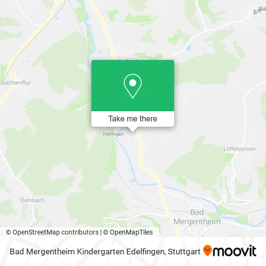 Карта Bad Mergentheim Kindergarten Edelfingen