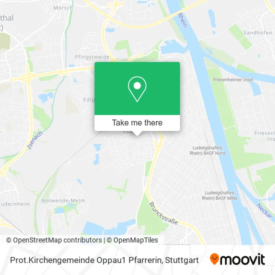 Карта Prot.Kirchengemeinde Oppau1 Pfarrerin