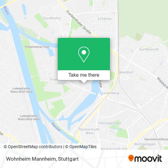 Wohnheim Mannheim map