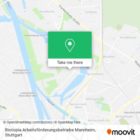 Карта Biotopia Arbeitsförderungsbetriebe Mannheim