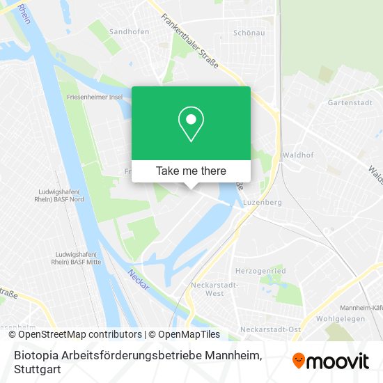 Biotopia Arbeitsförderungsbetriebe Mannheim map