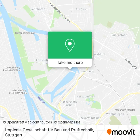 Карта Implenia Gesellschaft für Bau-und Prüftechnik