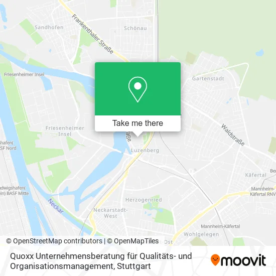 Карта Quoxx Unternehmensberatung für Qualitäts- und Organisationsmanagement