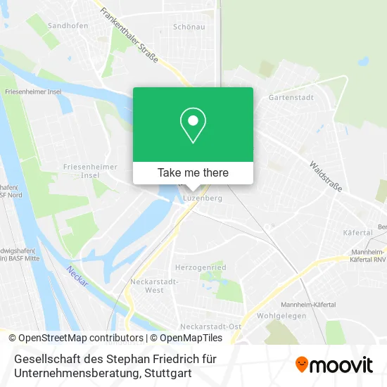 Карта Gesellschaft des Stephan Friedrich für Unternehmensberatung