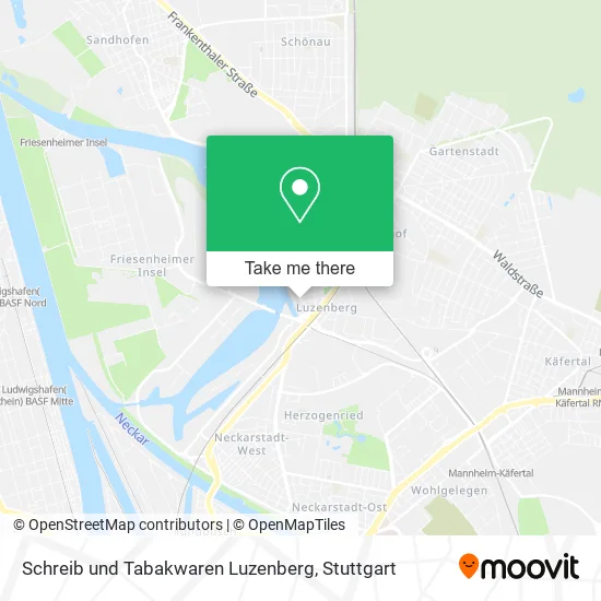 Карта Schreib und Tabakwaren Luzenberg