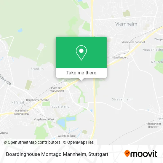 Карта Boardinghouse Montago Mannheim