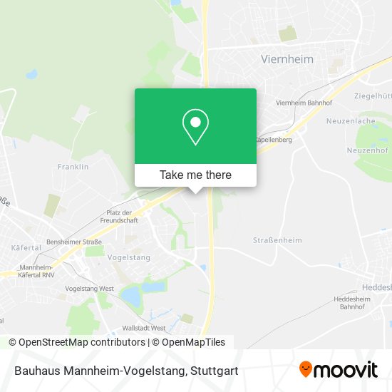 Bauhaus Mannheim-Vogelstang map