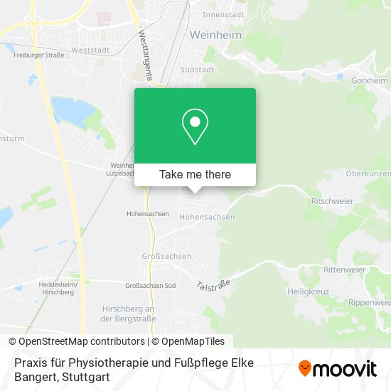 Praxis für Physiotherapie und Fußpflege Elke Bangert map