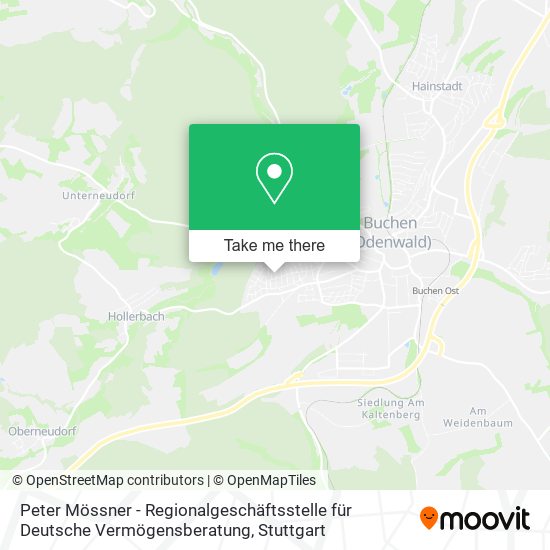 Peter Mössner - Regionalgeschäftsstelle für Deutsche Vermögensberatung map