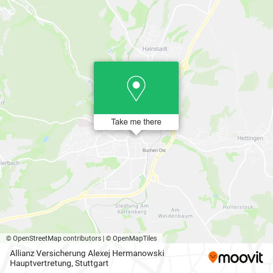 Карта Allianz Versicherung Alexej Hermanowski Hauptvertretung