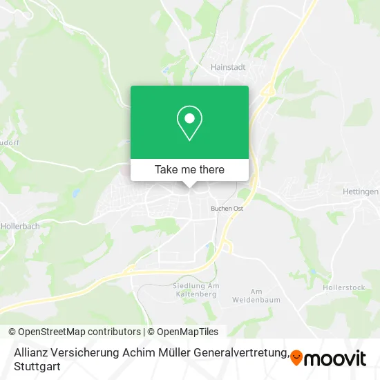 Карта Allianz Versicherung Achim Müller Generalvertretung