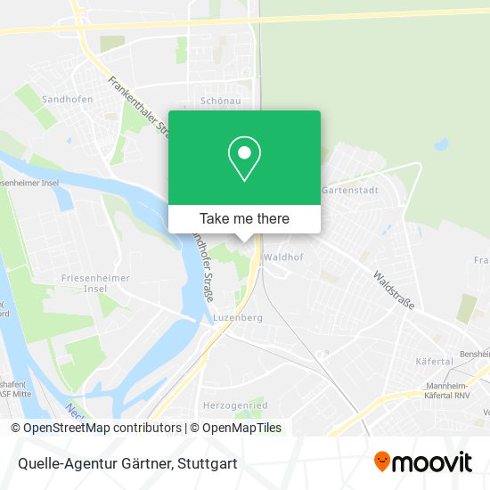 Карта Quelle-Agentur Gärtner