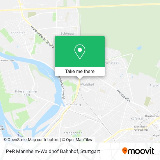 P+R Mannheim-Waldhof Bahnhof map
