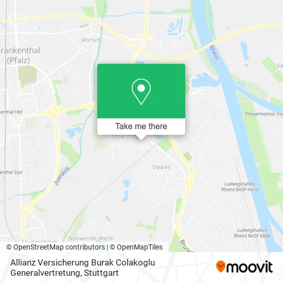 Карта Allianz Versicherung Burak Colakoglu Generalvertretung