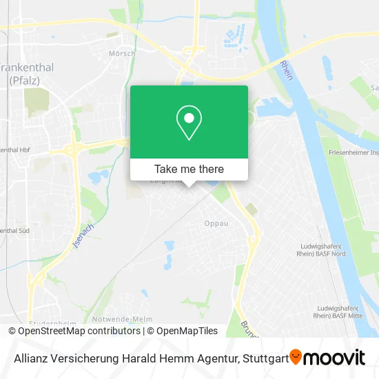 Карта Allianz Versicherung Harald Hemm Agentur