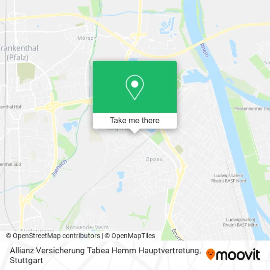 Карта Allianz Versicherung Tabea Hemm Hauptvertretung