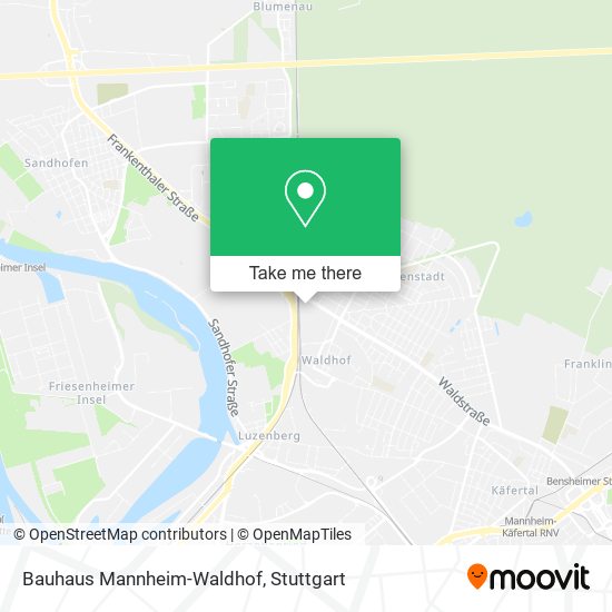 Bauhaus Mannheim-Waldhof map