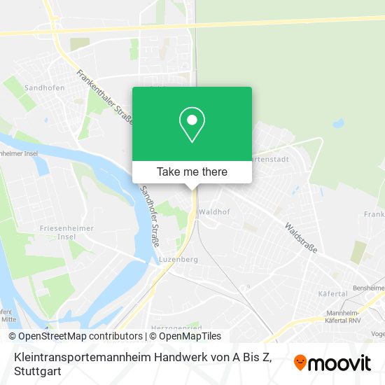 Kleintransportemannheim Handwerk von A Bis Z map