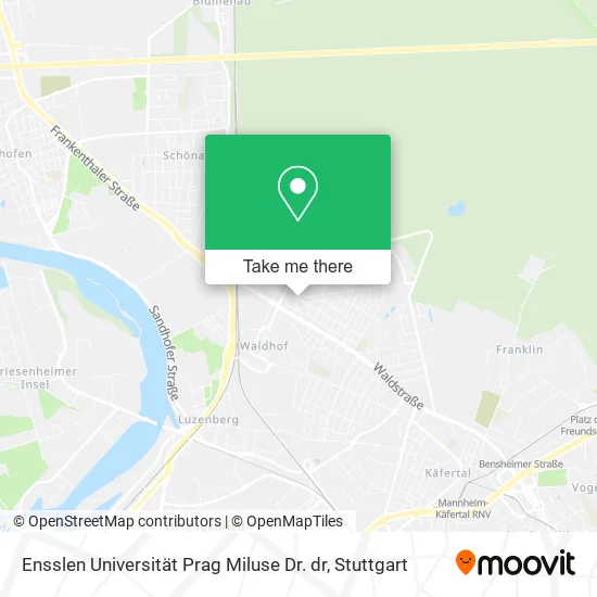 Карта Ensslen Universität Prag Miluse Dr. dr
