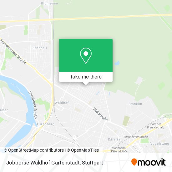 Карта Jobbörse Waldhof Gartenstadt
