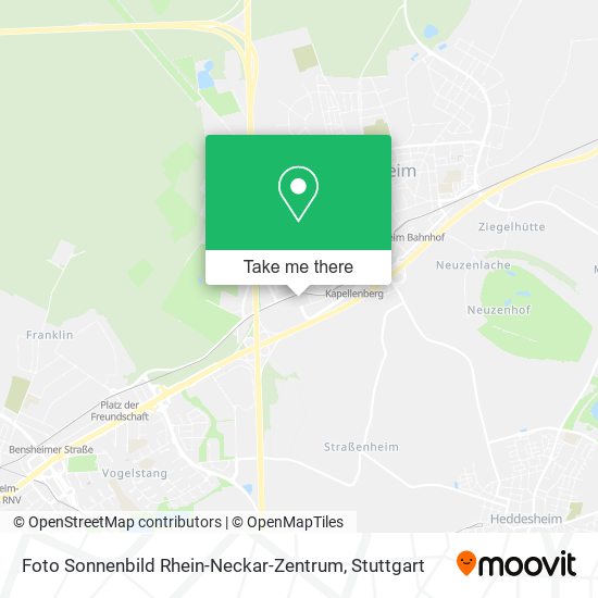 Foto Sonnenbild Rhein-Neckar-Zentrum map