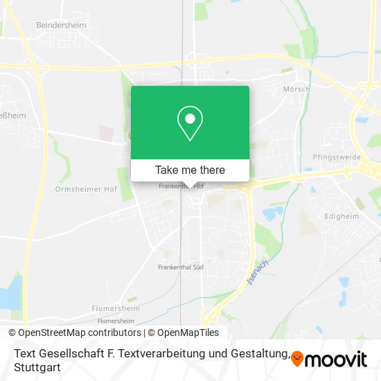 Карта Text Gesellschaft F. Textverarbeitung und Gestaltung