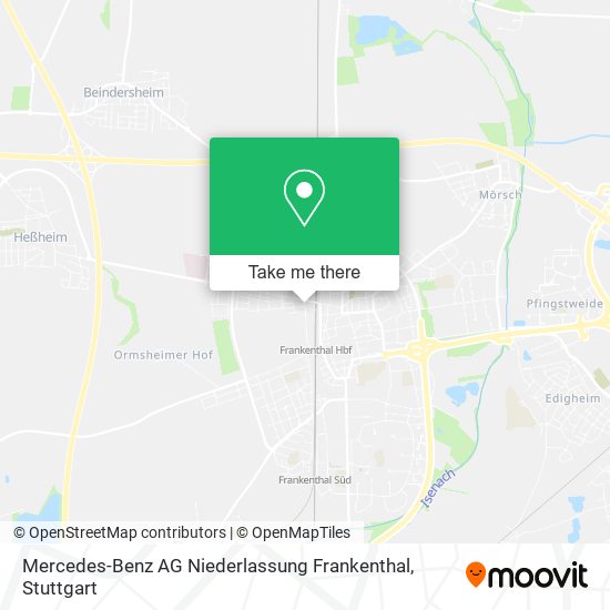 Карта Mercedes-Benz AG Niederlassung Frankenthal