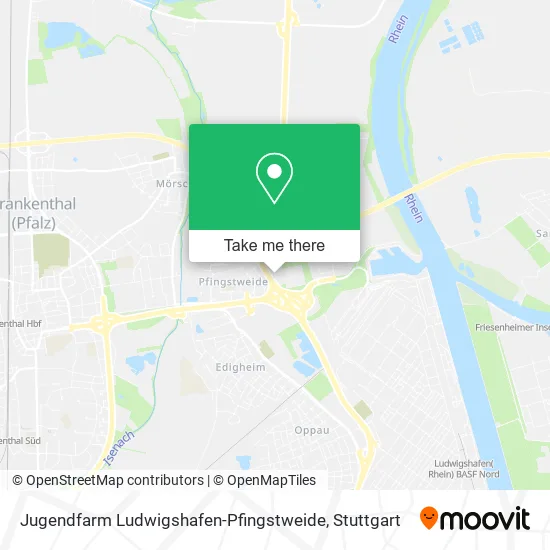 Карта Jugendfarm Ludwigshafen-Pfingstweide